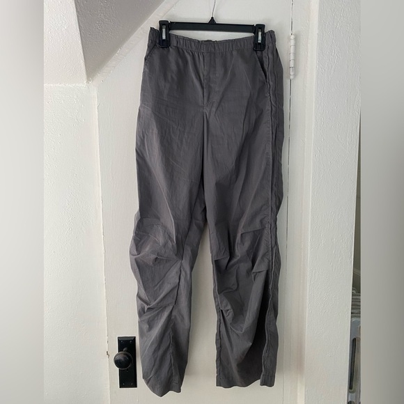 Zara Gray Parachute Wide Leg Pants Size Small - Picture 1 of 5